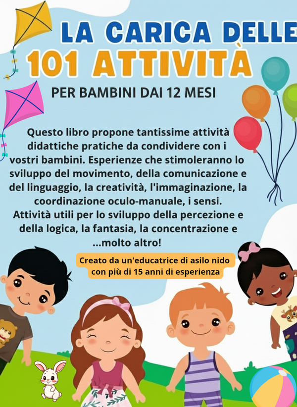 Libro in PDF per bambini dai 12 mesi con 101 attività educative